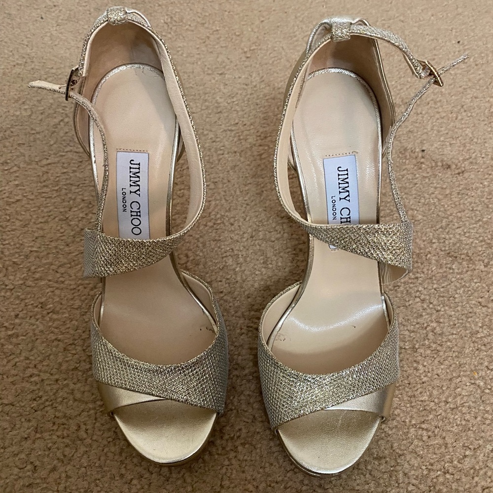 Jimmy Choo gold heels